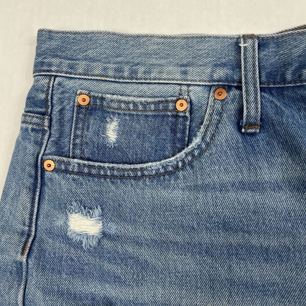 Madewell Relaxed Denim Button Fly High Rise Cutoff Jean Shorts Women’s 31 - Picture 4 of 8